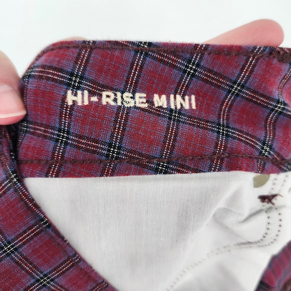 American Eagle Plaid Hi-Rise Mini Skirt Womens 4 Grunge Dark Academia Schoolgirl - Picture 4 of 9
